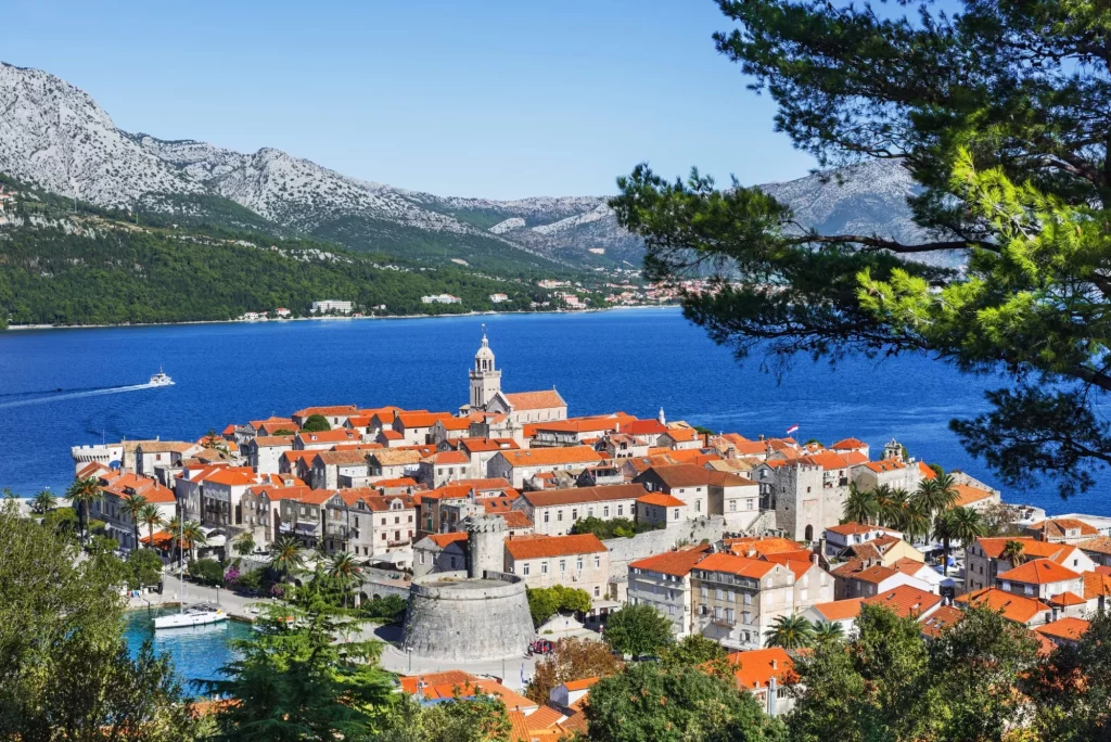 View of the korcula town korcula island dalmatia croatia stockpack adobe stock View of the Korcula town, Korcula island, Dalmatia, Croatia